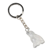1.0Inch Handmade Craved  Gemstone Bird Animal Pendant Keychain #KC2317S-A1