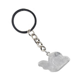 1.0 Inch Hand Carved Snail Gemstone Figurine Pendant Keychain #KC2323S-A1