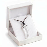 Gemstone Horn Pendant Necklace In Gift Box – Handcrafted Healing Crystal Jewelry for Men & Women #SN2017