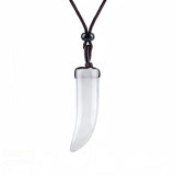 Gemstone Horn Pendant Necklace – Handcrafted Healing Crystal Jewelry for Men & Women #SN2017