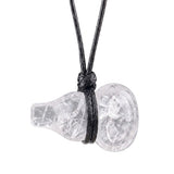 18X30MM Hand-Carved Natural Stone Gourd Pendant Necklace – Adjustable Healing Crystal Calabash Amulet