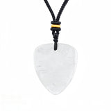 Gemstone Guitar Pick Pendant Necklace with Adjustable Cord SN2030-BK23