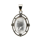 Silver Oval Gemstone Pendant for DIY Making Jewelry #SP1502S
