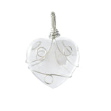 Handmade Wire Wrapped 30mm Heart Gemstone Pendant for Making Jewelry #SP1751S