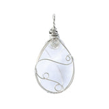 Handmade Wire Wrapped Teardrop Gemstone Pendant For Making Jewelry #SP1752