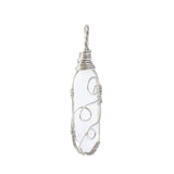 Handmade Wire Wrapped Hexagonal Point Gemstone Pendant For Making Jewelry #SP1753
