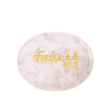 Worry Healing Palm Stones for Meditation Prayer Home Decor ( Om Mani Padme Hum)  35x45MM #SP1904G-W06