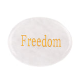 Worry Healing Palm Stones for Meditation Prayer Home Decor ( Freedom)  35x45MM #SP1904G-W08