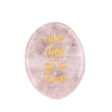 Worry Healing Palm Stones for Meditation Prayer Home Decor ( one day at a time)  35x45MM #SP1904G-W11