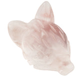 1.0 Inch Hand Carved Fox Head Gemstone Figurine Ornament for Home Office Desk Decor #SP1962