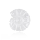 1.0 Inch Natural Crystal Snail Conch Shell Figurine – Double-Sided 3D Hand-Carved Gemstone Snail, No-Hole Decorative Ornament for Miniature Landscape Home Decor (Unique Crystal Craft) #SP1982