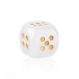 15mm Handmade Carved Gemstone Dice – Natural Stone Crystal Game Dice with Gold Pips – Premium Rounded Edge D6 for Board Games, Tarot, RPG & Decorative Use