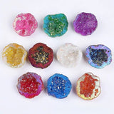 Dreamy Electroplated Agate Geode Specimen – Colorful Crystal Cluster Decor (3-5cm)