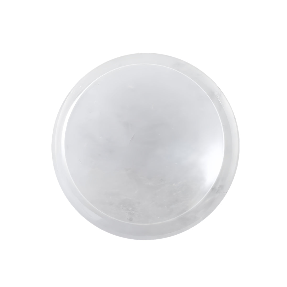 40mm Quartz Crystal Meditation Disc Worry Stone for Stress & Anxiety Relief