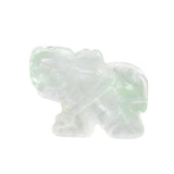 1.0Inch Handmade Carved Gemstone Elephant Ornament For Home Office Desk Decor Mini Stone Animal Figurine Statue Reiki Healing Crystal