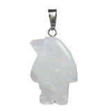 Inch Hand Carved Penguin Gemstone Pendant for Making Jewelry #SP2313S-25MM