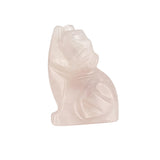 1.0Inch Hand Carved Wolf Gemstone Figurine Animal Ornament for Home Office Desk Decor #SP2314