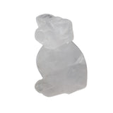 1.0 Inch Hand Carved Gemstone Dog Figurine Animal Ornament for Home Office Desk Decor #SP2317