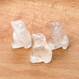 1.0 Inch Hand Carved Gemstone Bird Figurine Animal Ornament for Home Office Desk Decor #SP2316
