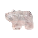1.0 Inch Hand Carved Bear Gemstone Figurine Ornament for Home Office Desk Decor #SP2324