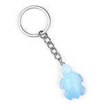Gemstone Tortoise Keychain - Natural Stone Animal Charm
