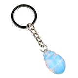 1.0Inch Hand Carved Beetle Gemstone Pendant Animal Keychain #KC2315S-A1