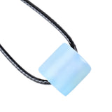 Minimalist Natural Crystal Cylinder Pendant Necklace - Adjustable Cord #SN2023