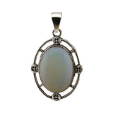 Silver Oval Gemstone Pendant for DIY Making Jewelry #SP1502S