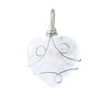 Handmade Wire Wrapped 30mm Heart Gemstone Pendant for Making Jewelry #SP1751S