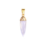 Faceted Chili Gemstone Pendant for Making Jewelry SP1871G  Gold Hand-Carved Protection Amulet Charms