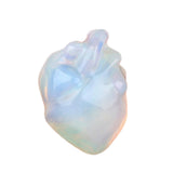 30MM Hand Carved Cardiac Heart Gemstone Figurine Ornament for Home Office Desk Decor #SP1943