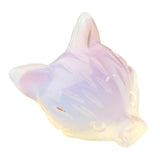 1.0 Inch Hand Carved Fox Head Gemstone Figurine Ornament for Home Office Desk Decor #SP1962