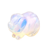 1" Gemstone Pig Figurine - Natural Stone Office Decor