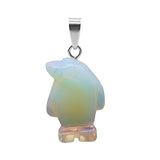 Inch Hand Carved Penguin Gemstone Pendant for Making Jewelry #SP2313S-25MM