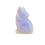 1.0Inch Hand Carved Wolf Gemstone Figurine Animal Ornament for Home Office Desk Decor #SP2314