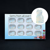 1.0 Inch Hand Carved Gemstone Cat Figurine Animal Ornament  12PCS In Box for Home Office Desk Decor #SP2319-12PA