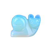 1.0 Inch Hand Carved Snail Gemstone Figurine Ornament for Home Office Desk Decor #SP2325