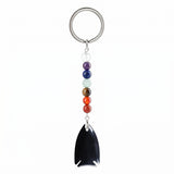 Handmade Crystal Fish Keychain with Chakra Beads - Natural Gemstone Talisman for Abundance, Balance & Positive Energy | Elegant Accessory for Everyday Luck