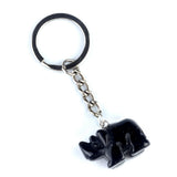 Gemstone Rhinoceros Keychain - Wildlife Animal Bag Charm