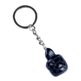 Gemstone Tortoise Keychain - Healing Crystal Bag Charm