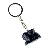 1.0Inch Handmade Craved  Gemstone Rabbit Animal Pendant Keychain #KC2320S-A1