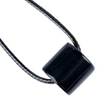 Minimalist Natural Crystal Cylinder Pendant Necklace - Adjustable Cord #SN2023