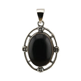 Silver Oval Gemstone Pendant for DIY Making Jewelry #SP1502S
