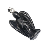 Handmade Craved 1.0Inch Gemstone Angel Pendant For Making Jewelry #SP1531