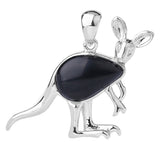 Silver Kangaroo Gemstone Pendant #SP1765 Animal Crsytal For Making Jewelry