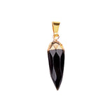 Faceted Chili Gemstone Pendant for Making Jewelry SP1871G  Gold Hand-Carved Protection Amulet Charms