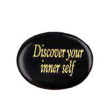 Worry Healing Palm Stones for Meditation Prayer Home Decor with (Discover your inner self )-35x45MM #SP1904G-W03