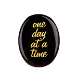 Worry Healing Palm Stones for Meditation Prayer Home Decor ( one day at a time)  35x45MM #SP1904G-W11