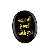 Worry Healing Palm Stones for Meditation Prayer Home Decor ( Hope all is well with you)  35x45MM #SP1904G-W12