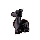 1.0 Inch Hand Carved Fawn & Deerlet Gemstone Figurine Ornament for Home Office Desk Decor #SP1956